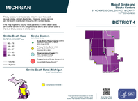 MI Congressional District 04 Stroke and Stroke Centers Map 119th Congress