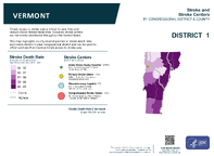 VT Congressional District 01 Stroke and Stroke Centers Map 118th Congress