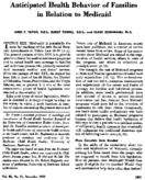 Anticipated health behavior of families in relation to Medicaid