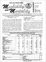 Morbidity and Mortality Weekly Report Vol 21 No 19 week ending May 13 1972