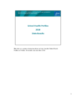 School health profiles 2018  state results