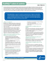 ToxFAQsTM sobre el cadmio  CAS 7440439