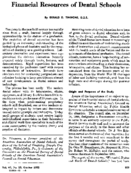Financial resources of dental schools