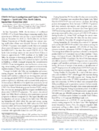Notes From the Field COVID19 Case Investigation and Contact Tracing Program  Spirit Lake Tribe North Dakota SeptemberNovember 2020