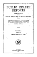 Public Health Reports  v 31 no 38  cover