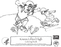 Knees Lifted High Coloring Book