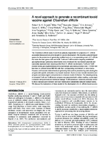A novel approach to generate a recombinant toxoid vaccine against Clostridium difficile