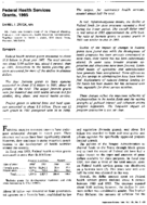 Federal Health Services Grants 1985