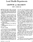 Local health departments growth or illusion