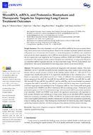 MicroRNA mRNA and Proteomics Biomarkers and Therapeutic Targets for Improving Lung Cancer Treatment Outcomes