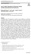 Alert at Work Perceptions of Alertness Testing and Recommendations for Practitioners