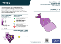 TX Congressional District 06 Stroke and Stroke Centers Map 119th Congress