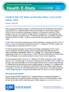 Maternal mortality rates in the United States 2024