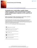 Evaluating Source Control Efficacy Against Exhaled Submicron Particles Total Outward Leakage of Surgical Masks and Half Facepiece Respirators Across a Spectrum of Particle Sizes