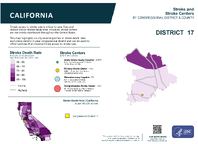 CA Congressional District 17 Stroke and Stroke Centers Map 118th Congress