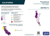 CA Congressional District 02 Stroke and Stroke Centers Map 119th Congress