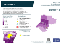 AR Congressional District 02 Stroke and Stroke Centers Map 118th Congress