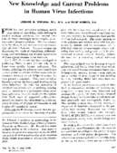 New knowledge and current problems in human virus infections