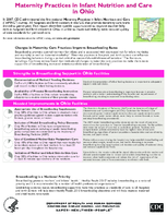 Maternity Practices in Infant Nutrition and Care mPINC in Ohio 2010