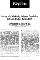 Survey Of A Medically Indigent Population In South Dallas Texas 1969