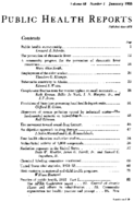 Public Health Report  v 68 no 1  table of contents