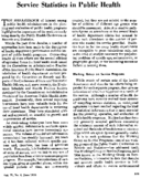 Service statistics in public health