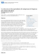 La silocosis en los operadores de mquinas de limpieza por chorro de arena