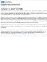 2019 novel coronavirus transmission