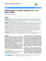 Epidemiology of menthol cigarette use in the United States