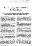 Mass Screening Of School Children For Heart Disease
