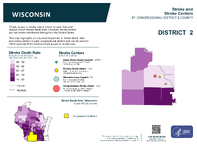 WI Congressional District 02 Stroke and Stroke Centers Map 118th Congress