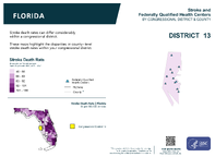 FL Congressional District 13 Stroke and Federally Qualified Health Centers Map 118th Congress