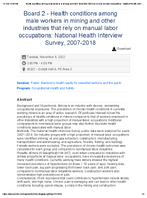 Health Conditions Among Male Workers in Mining and Other Industries That Rely on Manual Labor Occupations National Health Interview Survey 20072018