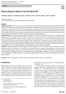 Ways to Measure Metals From ICPMS to XRF