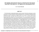 Optimizing Secondary Roof Support with the NIOSH Support Technology Optimization Program STOP