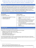 BIOBEHAVIORAL SURVEY AND POPULATION SIZE ESTIMATION FOR MEN WHO HAVE SEX WITH MEN IN UNGUJA ZANZIBAR 2023