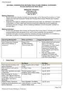 National Conversation on Public Health and Chemical Exposures Policies and Practices Meeting No 8 Summary Washington DC InPerson Meeting July 15 2010