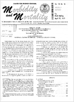 Morbidity and Mortality Weekly Report Vol 21 No 16 week ending April 22 1972
