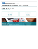 Casos de enfermedad del coronavirus COVID19 casos en los EE UU Last updated on April 28 2020