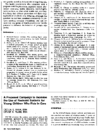 A Proposed Campaign To Increase The Use Of Restraint Systems For Young Children Who Ride In Cars