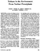 Tritium In The Environment From Nuclear Powerplants