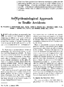 An epidemiological approach to traffic accidents