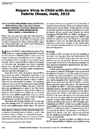 Mayaro Virus in Child with Acute Febrile Illness Haiti 2015