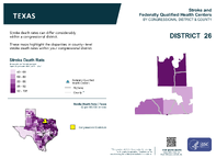 TX Congressional District 26 Stroke and Federally Qualified Health Centers Map 118th Congress