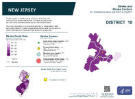 NJ Congressional District 10 Stroke and Stroke Centers Map 118th Congress