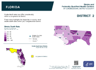 FL Congressional District 02 Stroke and Federally Qualified Health Centers Map 118th Congress