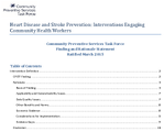 Heart Disease and Stroke Prevention Interventions Engaging Community Health Workers