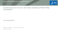 Considerations for use of 2and 3dose schedules of MenBFHbp Trumenba