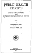 Public Health Reports  Vol XXVIII part I nos 126 JanuaryJune 1913  cover