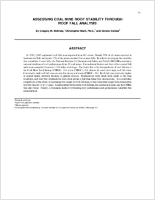 Assessing Coal Mine Roof Stability Through Roof Fall Analysis 2000
